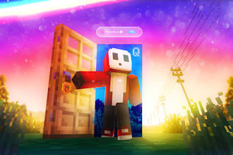 design cinematic minecraft youtube thumbnail