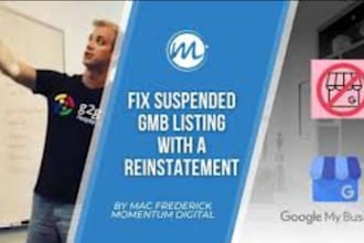 create gmb profile, reinstate and fix suspended gmb profile