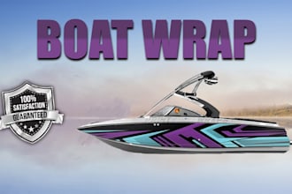 create attractive boat wrap, jet ski, yacht and personal watercraft