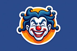 make a high quality joker mascot logo for you with express delivery