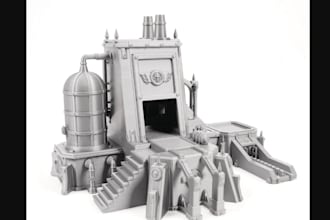 design 3d futuristic terrain, fantasy grimdark terrain,40k modular terrain, trpg
