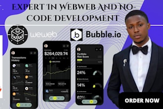 create a full no code web app using weweb, xano, supabase, retool and 10web