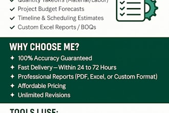 do material takeoff, quantity takeoff, and cost estimation