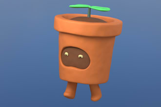 stylized 3d character modeling, rigging and rendering
