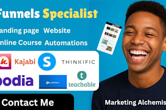 kajabi online course, sales funnel, in kajabi website, kartra, podia, teachable