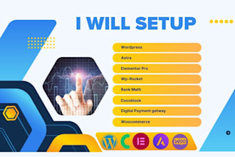 install wordpress and any plugins or themes you need