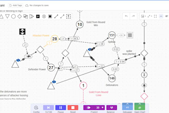 machinations io game simulation