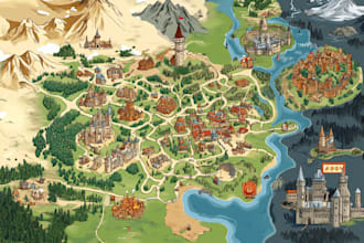 design map illustration isometric map, event or city map