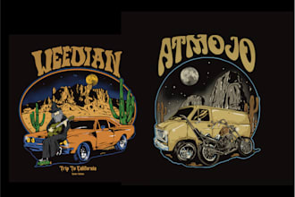 create amazing art for psychedelic, doom, metal, rock band merch