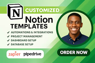 create a custom notion template, dashboard, automation, workspace, notion expert