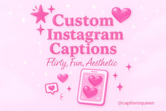 create aesthetic and flirty instagram captions for your brand or vibe