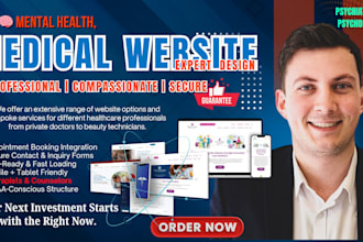 create medical website, mental health wellness counseling and therapy website