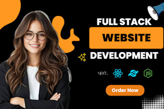 do website development, build custom full stack website as full stack developer