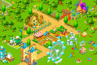 create magical 3d isometric assets and fantasy environments for your game realm