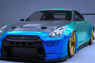 convert 3d car file for game, vehicle design,cycle render, cgi animation,blender