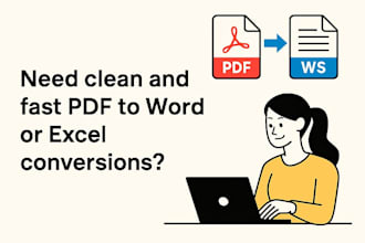 do fast data entry, typing, PDF to excel or word