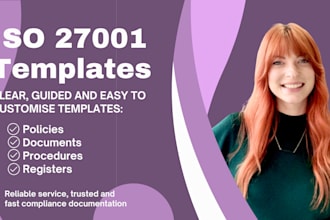 deliver ready to use iso certification policy templates for 27001