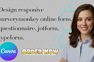 design responive surverymonkey online form, questionaire, jotform, typeform