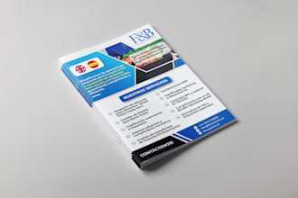 design modern one pager, print ad, marketing or sales flyer