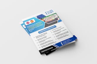 design professional flyer, banner, bi fold, tri fold brochure