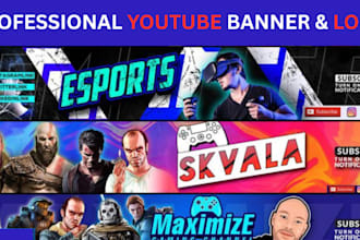 design an eye catching youtube banner and logo to boost your brand