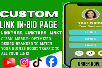 setup and customize linktree link in bio for your social media landing page