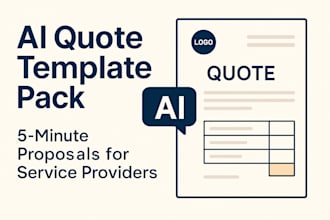 create a professional quote template for your service business ai assisted