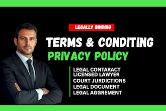 write legal agreements, contract, document, motions, complaint, privacy policy