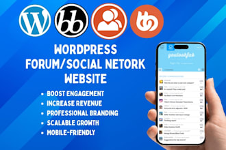 build wordpress forum, social network website with bbpress buddypress buddyboss