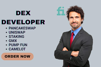 build pancake swap, launchpad, pump fun, dex,  uniswap, raydium, compound, gmx