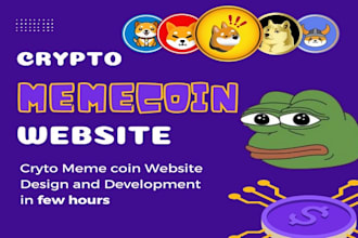 design meme coin website, crypto landing page, crypto website, meme coi, roadmap
