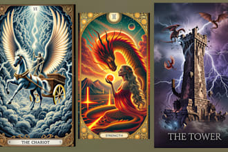 illustrate tarot card design tarot card style boho tarot gothic tarot card style