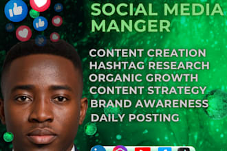 be your social media manager and content strategy
