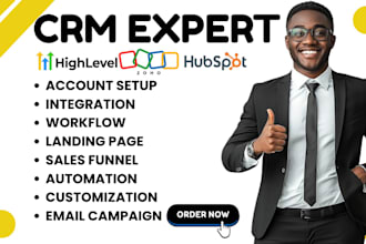 setup gohighlevel webinar funnel automation ghl landing page zoho hubspot crm