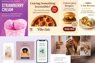 design eye catching social media posts, banners and ads to promote your brand