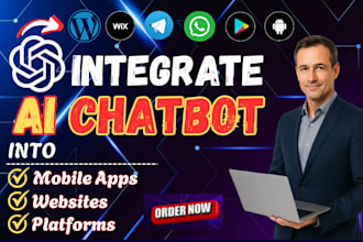 build ai chatbot, integrate API, ai chatbot with website, whatsapp, telegram,