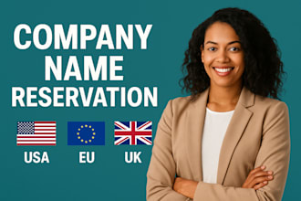 help reserve your company or business name in europe, USA, UK