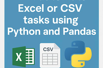 automate excel or CSV tasks using python and pandas