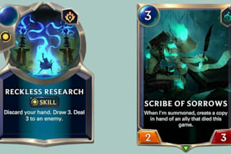 draw a custom card illustration card game art card game board game illustration
