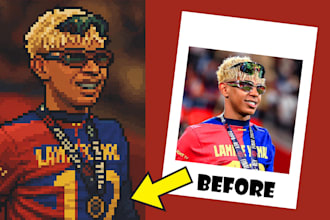 create a custom pixel art portrait of you or your character