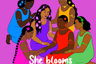 illustrate colorful wellness circles