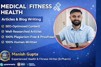create pharmacist written health blogs that rank on google