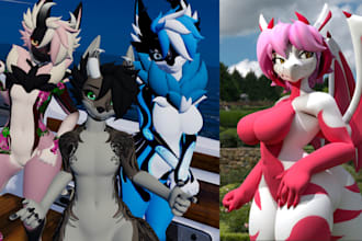 custom anime 3d vtuber vseeface vrchat avatar furry avatar vrc vroid game model