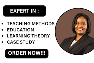 help on  teaching methods, educational policy, learning theory and  case study