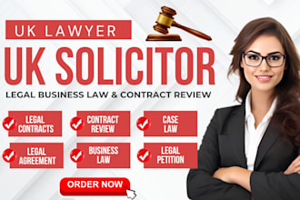 be your uk solicitor for legal business law, contract review legal research