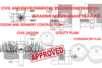 make erosion control, grading, and drainage plans in autocad
