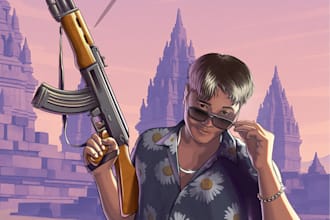 manually draw your photo into gta 6 style with detailed look