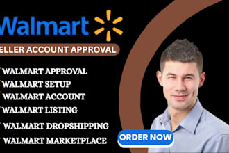 setup walmart marketplace, get seller account approval , do listing, walmart va