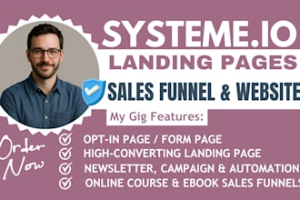 build systeme io sales funnel, systeme io website, systeme io landing page