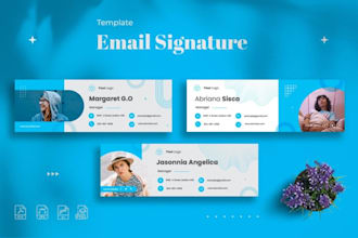 do business html email signature design with logo, clickable email signature